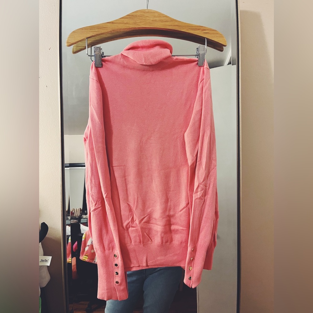ZARA BASIC TURTLE NECK KNIT SWEATER PINK